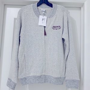 Brown University full zip sweater. NWT